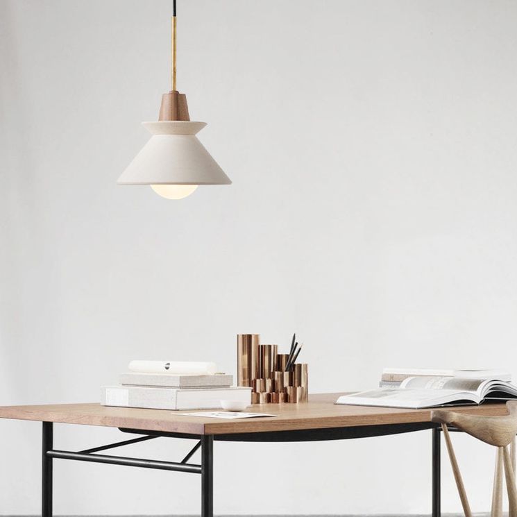 Moderne eenvoud Conisch hangende plafondlichtcement Hanglicht voor de woonkamer