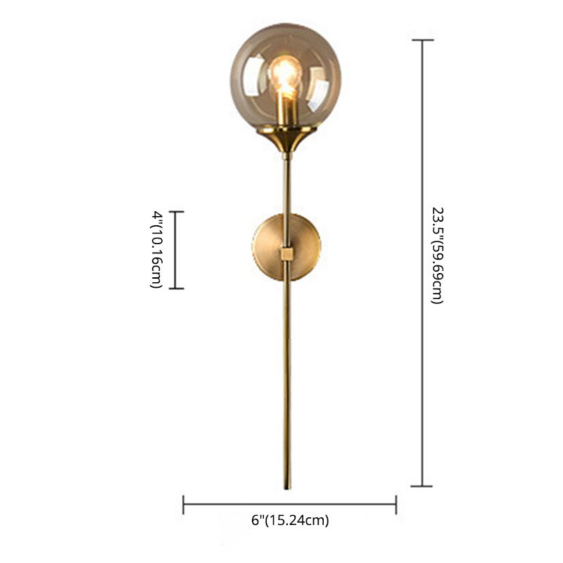 Modern Minimalist Style Wall Light 1 Light Glass Uplighting Wall Lamp for Living Room