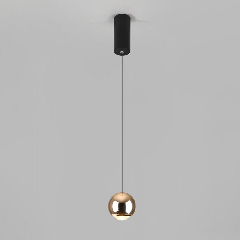 Globe Hanging Light Fixtures Modern Suspension Lamp with Clear Acrylic Shade