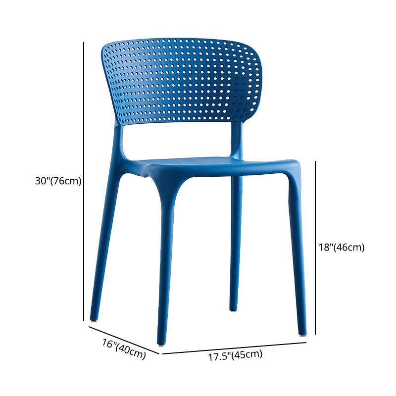 Plastic Contemporary RestaurantSide Chair Colorful Stacking Dining Chair