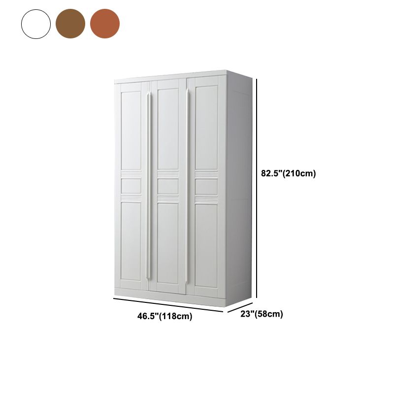 Rubberwood Wardrobe Closet with Shelves Traditional Wardrobe Cabinet