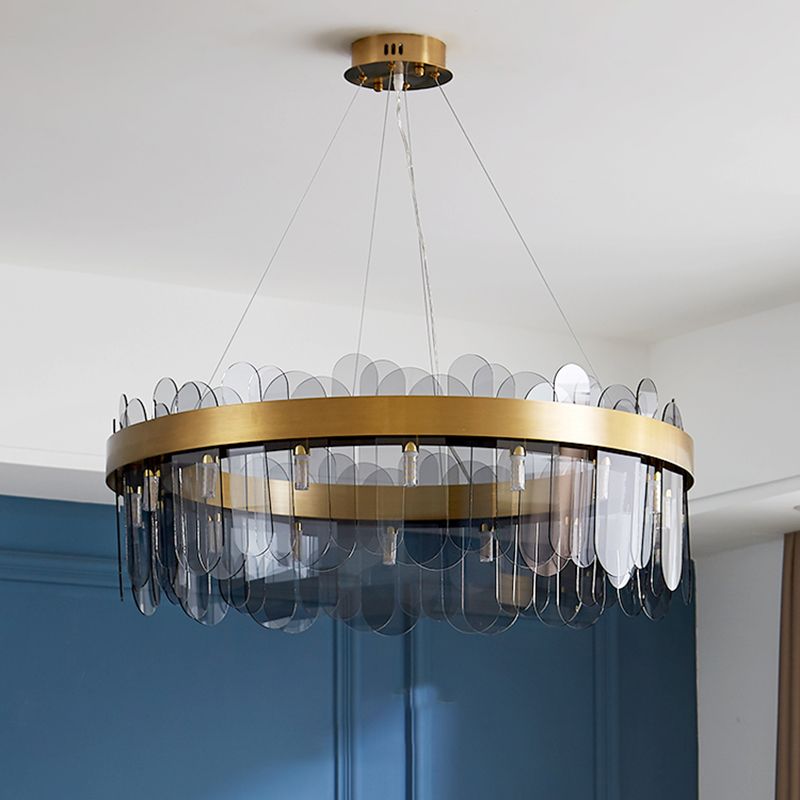 Modern Creative Pendant Light Glass Geometric Chandelier for Living Room