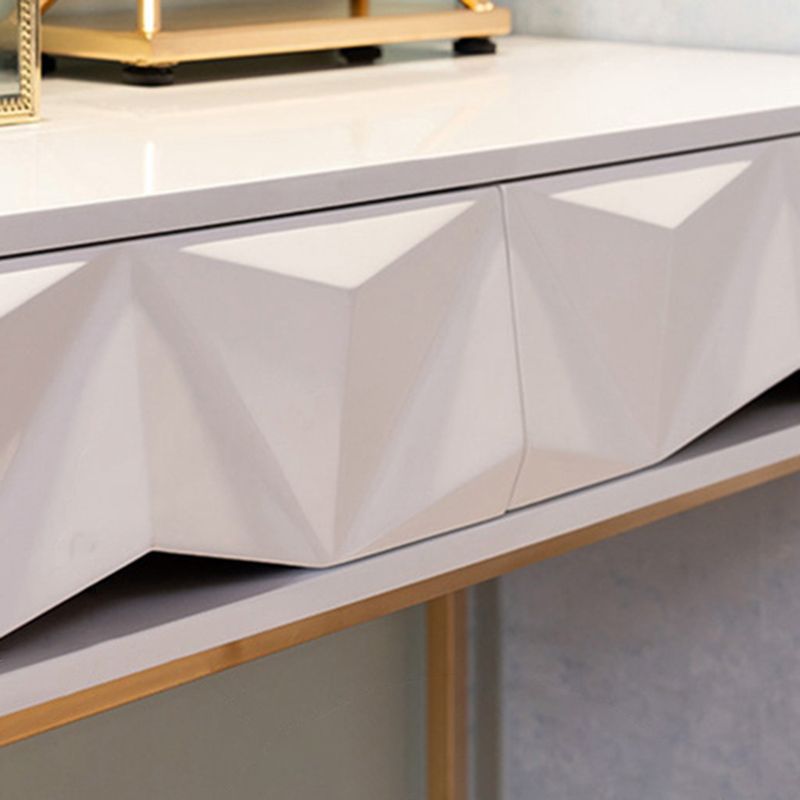 15.74" Wide Makeup Vanity Desk Vanity Tables with 2 Storage Drawers, Bright White