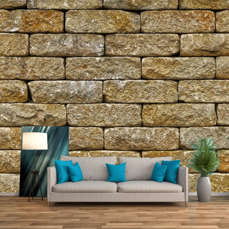 Soft Coor Brick Wall Mural Industrial Style Wallpaper Whole Wall Decor for Decoration