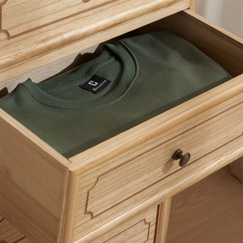 Rectangle Wood Side Cabinet Knobs Storage Cabinet with Drawer