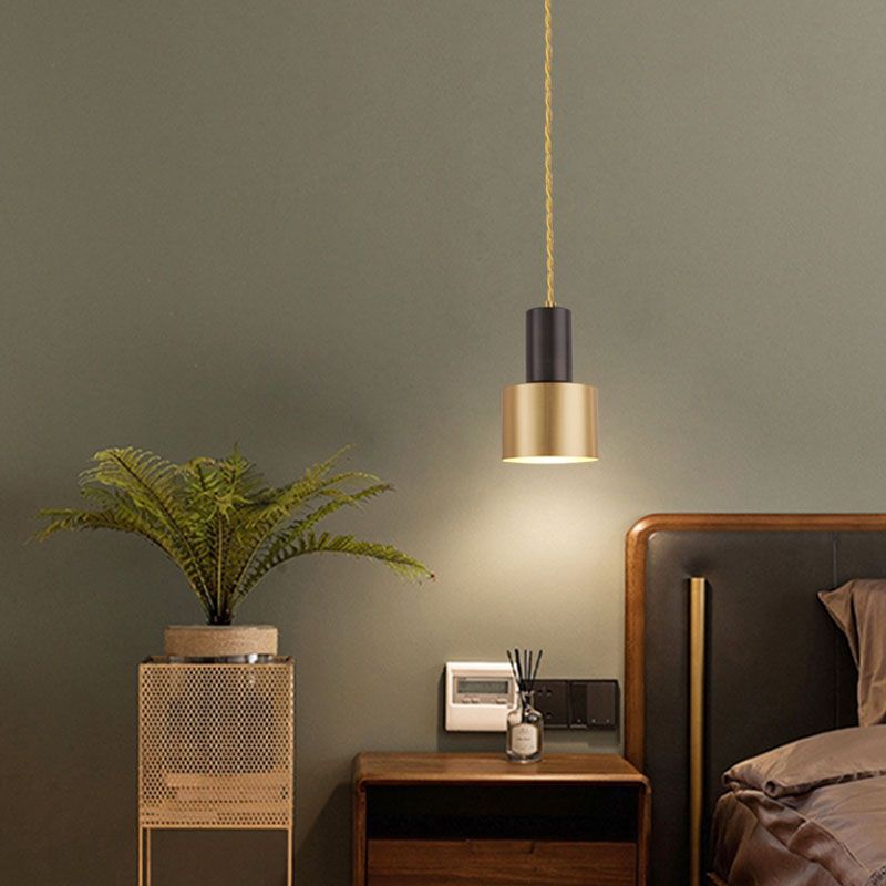 Contemporary Pendant Lights, Industrial Metal 1-Light Milk Can Pendant Light Fixture