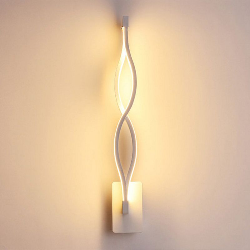 Lámpara de pared LED de simplicidad moderna Amplina de pared lineal de aluminio con sombra acrílica