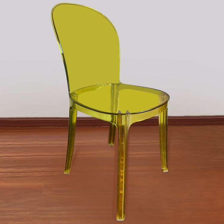 Acrylic Contemporary Kitchen Armless Chairs 16.1" Wide Parsons Chair