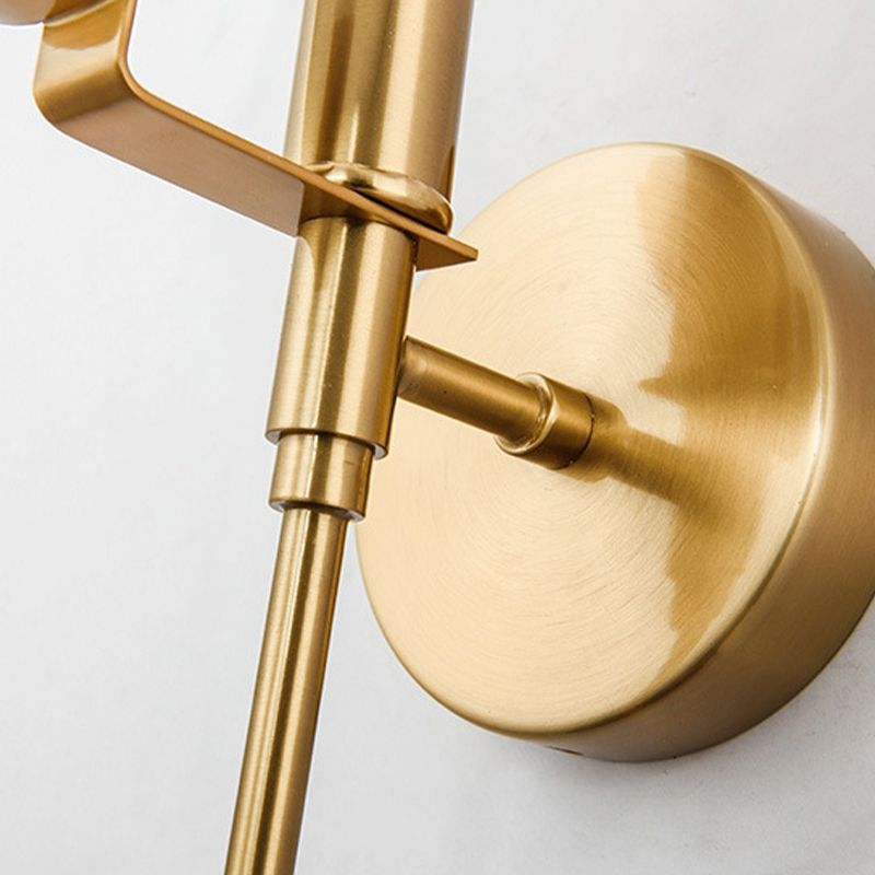 Stone Round Sconce Light Contemporary 1 Head Wall Mount Lighting in Gold