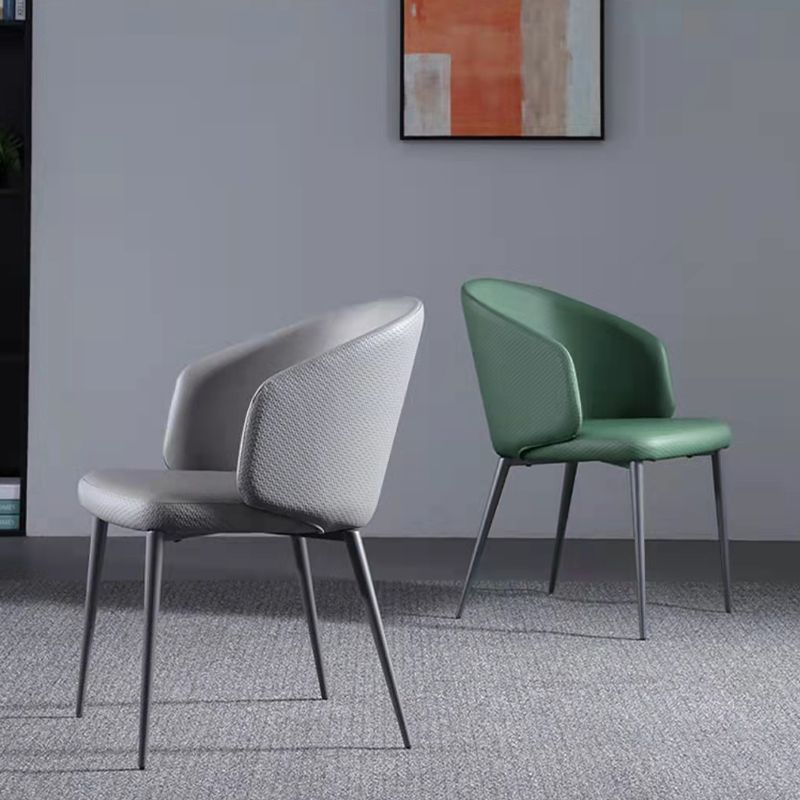 Modern Dining Chair with Metal Legs Upholstered Side Chair for Home