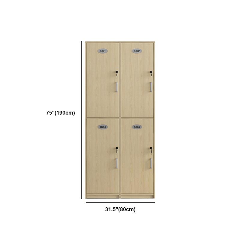 Natural Finish Cabinet with Hinged Door Contemporary Interior Storage Cabinet
