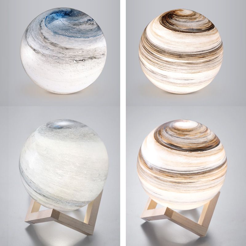 Lampada da tavolo da soggiorno in vetro a 1 lampadina con illuminazione notturna creativa e moderna