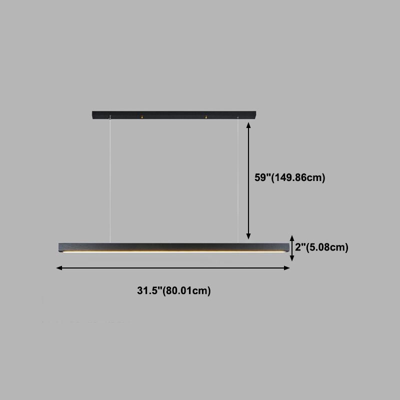 Forma lineal Luz colgante de estilo contemporáneo 1 accesorio de iluminación colgante de luz