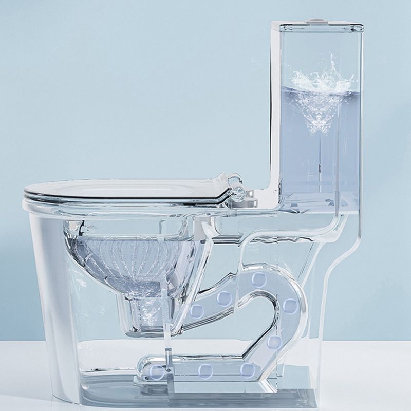 Modern Seat Included Flush Toilet 1-Piece White Urine Toilet for Bathroom