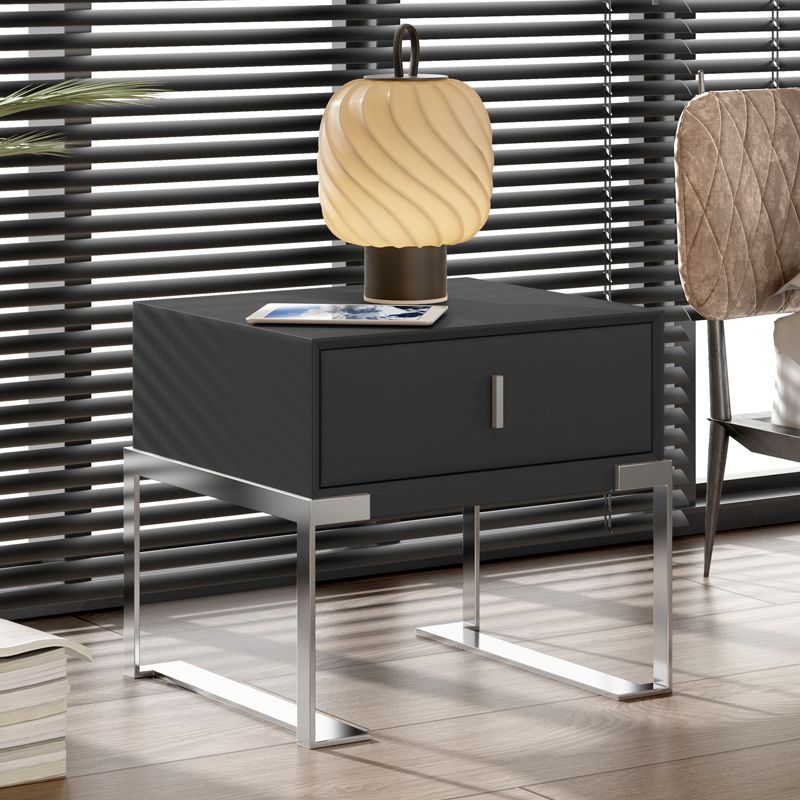 Modernism Drawer Storage Night Table Wood Bed Nightstand with Drawer