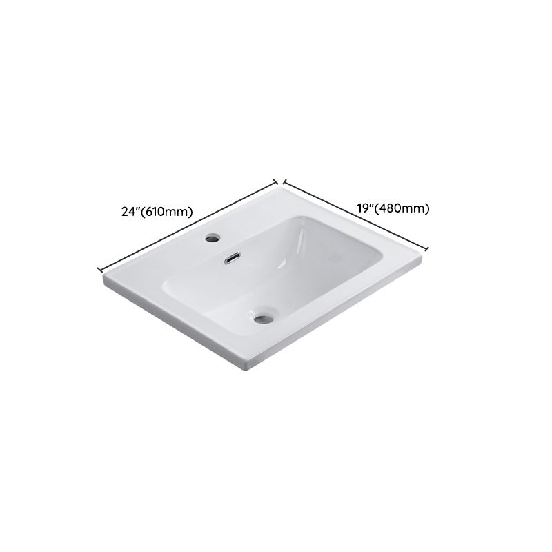 Modern Bathroom Sink Rectangular Trough Sink (Not Included Faucet)