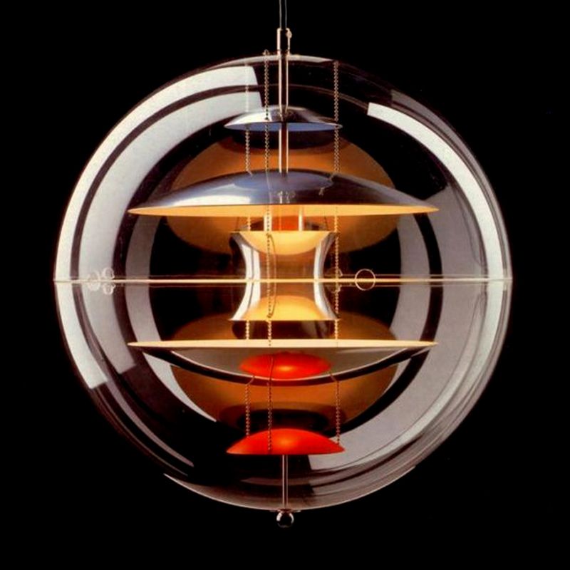 Spherical Ceiling Pendant Light Simplicity Style Glass Pendant Light for Restaurant