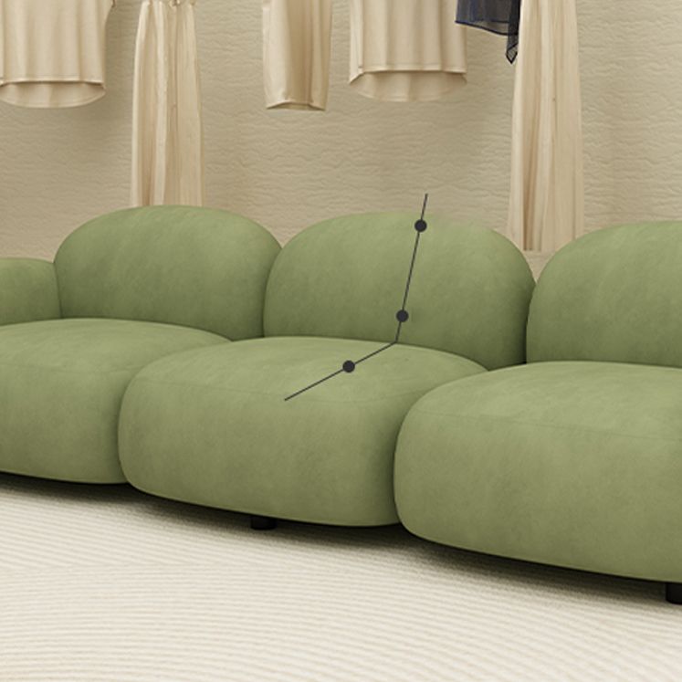 Scandinavian Sofa Fabric Cushions Square Arm Living Room Standard Seating