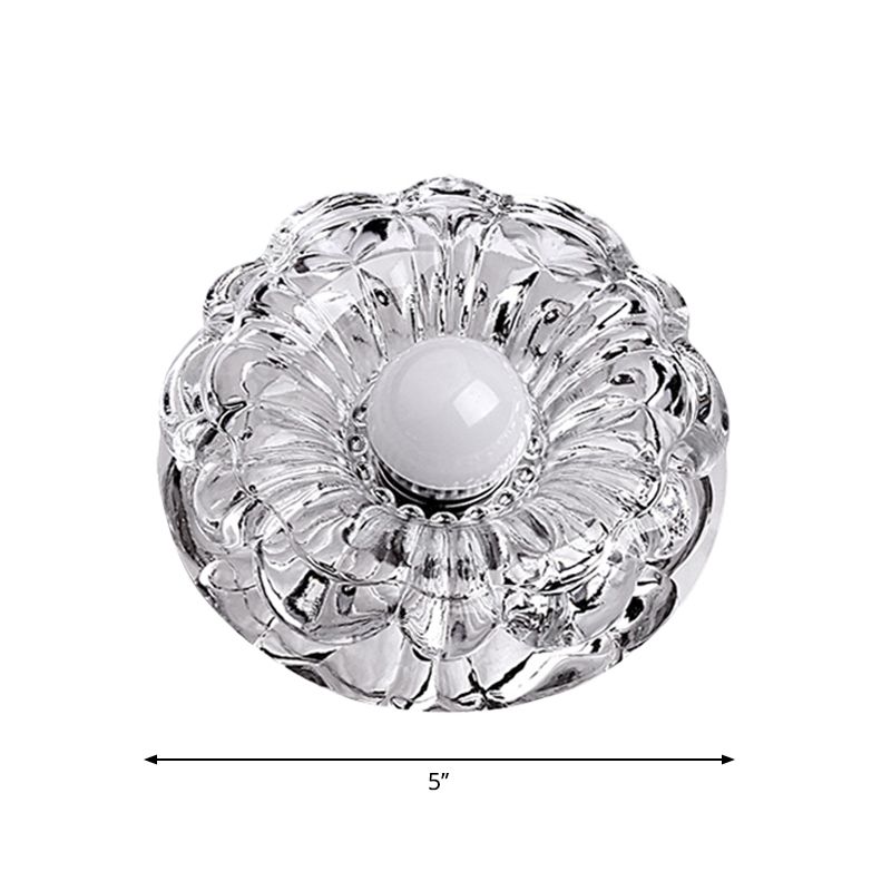 Floweret inbouwlamp moderniteit amber kristal LED-plafondlamp voor veranda