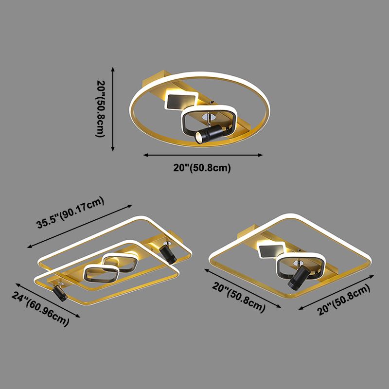 Projecteur de plafond affleurant pour salon, cadre en aluminium, luminaire sur rail LED