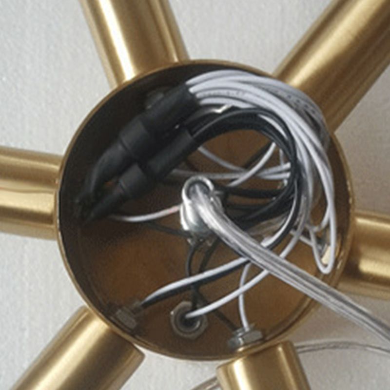 Flared Shade Hanging Light American Style Glass Chandelier Light for Living Room