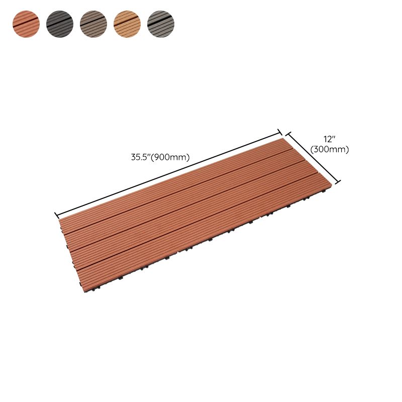 Polypropylene Deck Tile Kit 4-Slat Interlocking Patio Tiles Outdoor Patio