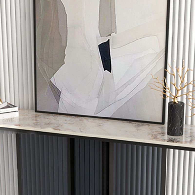 Contemporary Slate Console Table 11.8" W Scratch Resistant Console