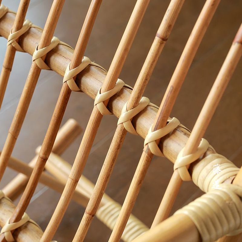 Modern Rocking Chair Wicker Removable Cushions Button-Tufted Rocker