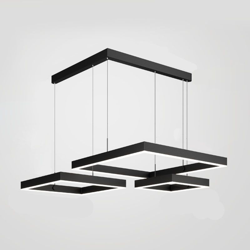 Mehrere Quadrate hängen Anhänger Lichter moderne Kronleuchter für Esszimmer