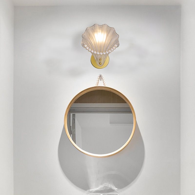 Single Golden Modern Bathroom Vanity Light Glass Bath Bar for Bathroom