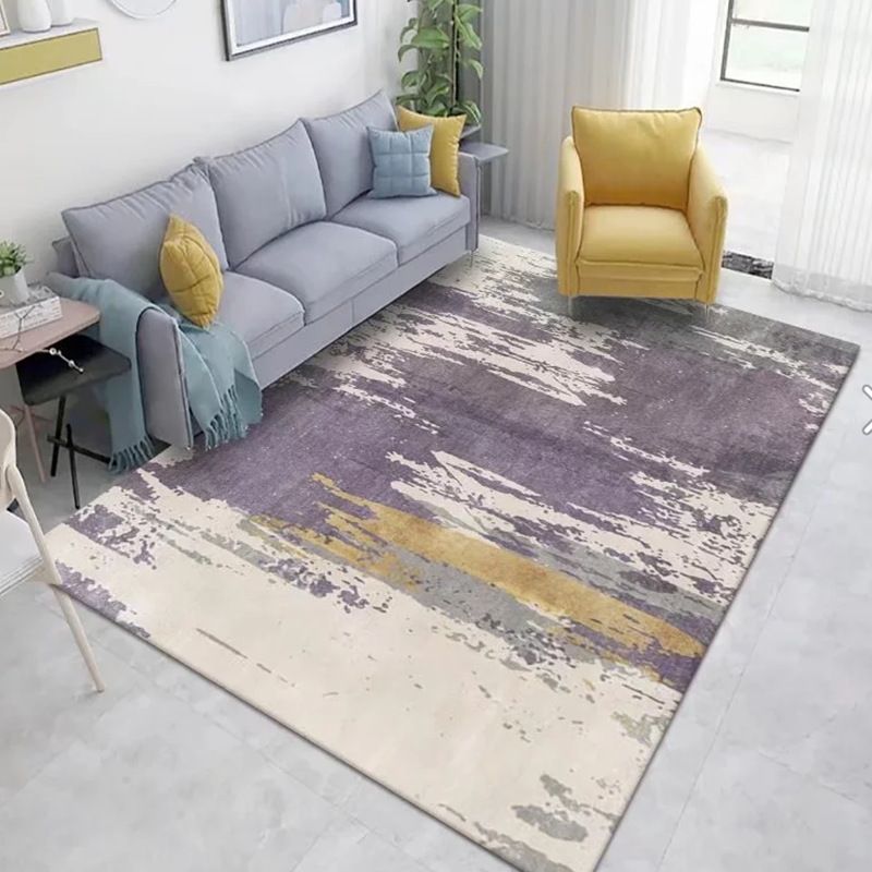 Modern Carpet Leisure Abstract Pattern Rug Stain Resistant Rug for Living Room