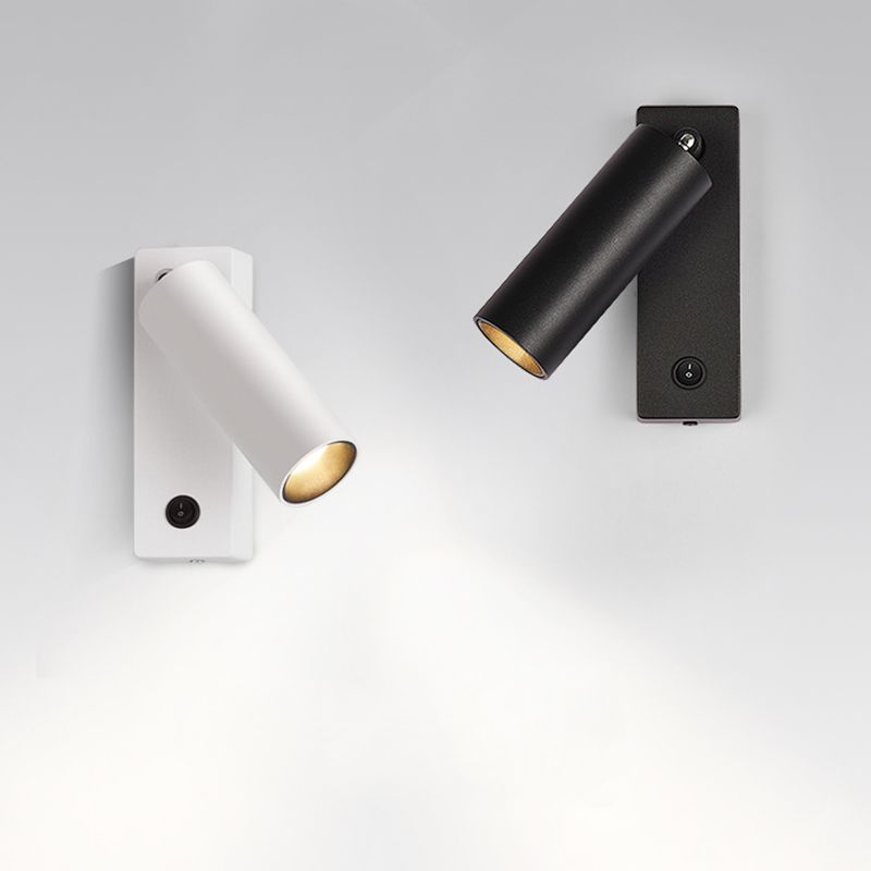 Lámpara de pared rectangular de aluminio de lectura de LED minimalista moderno con sombra acrílica