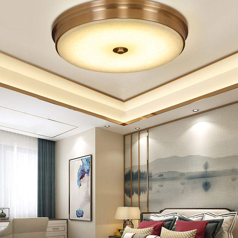 Round Flush Mount Lighting Stone Traditional Flush Ceiling Light Fixtures
