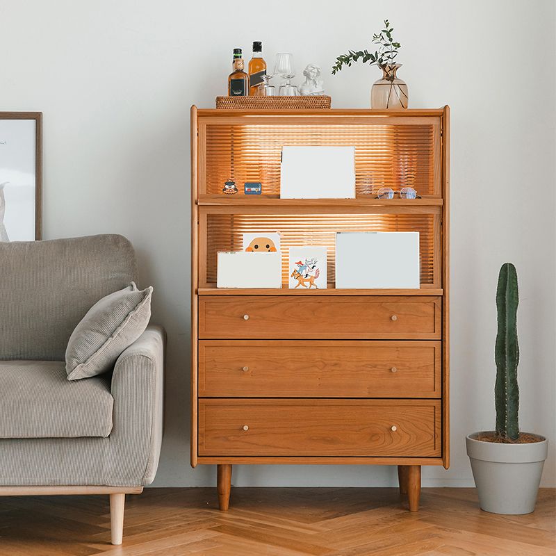 Wooden Rectangle Home Sideboard 49.5"H Cabinet Farmhouse Side Board