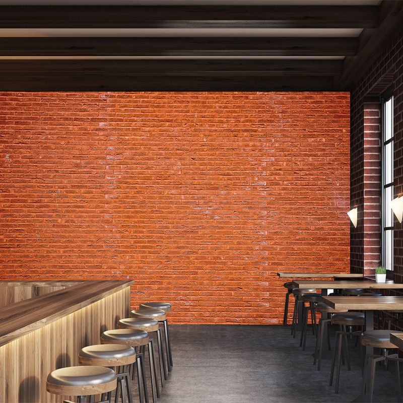 Industrial Style Brick Wall Covering Mural Stain Resistant, Customized Size