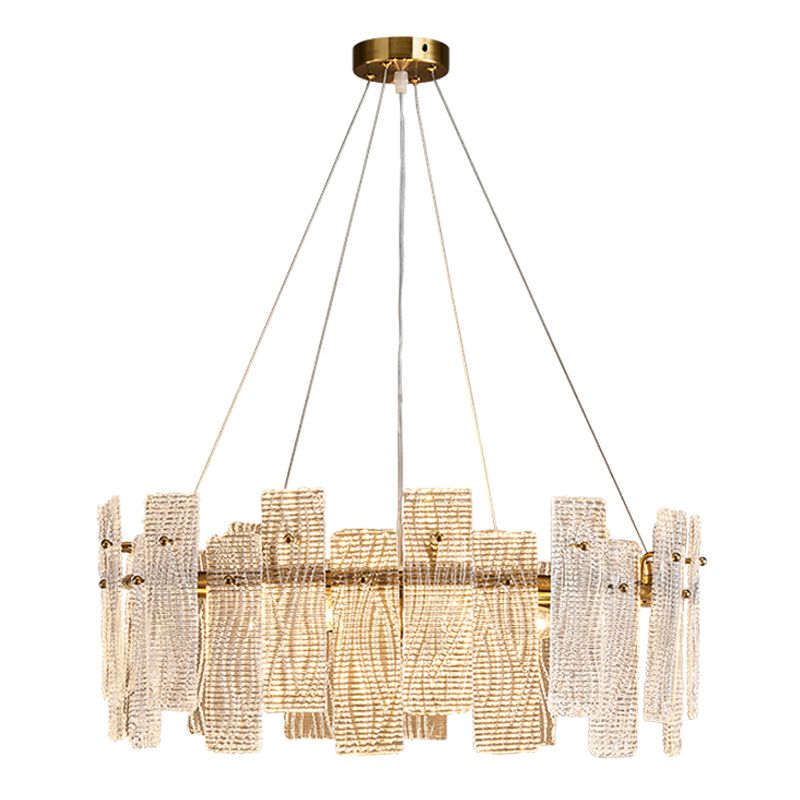 Contemporary Style Geometry Pendant Lights Glass Chandelier Lights in Gold