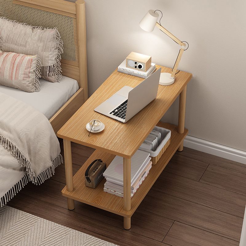 Modern Rectangular/Square Corner Table Wood Side End Table for Living Room