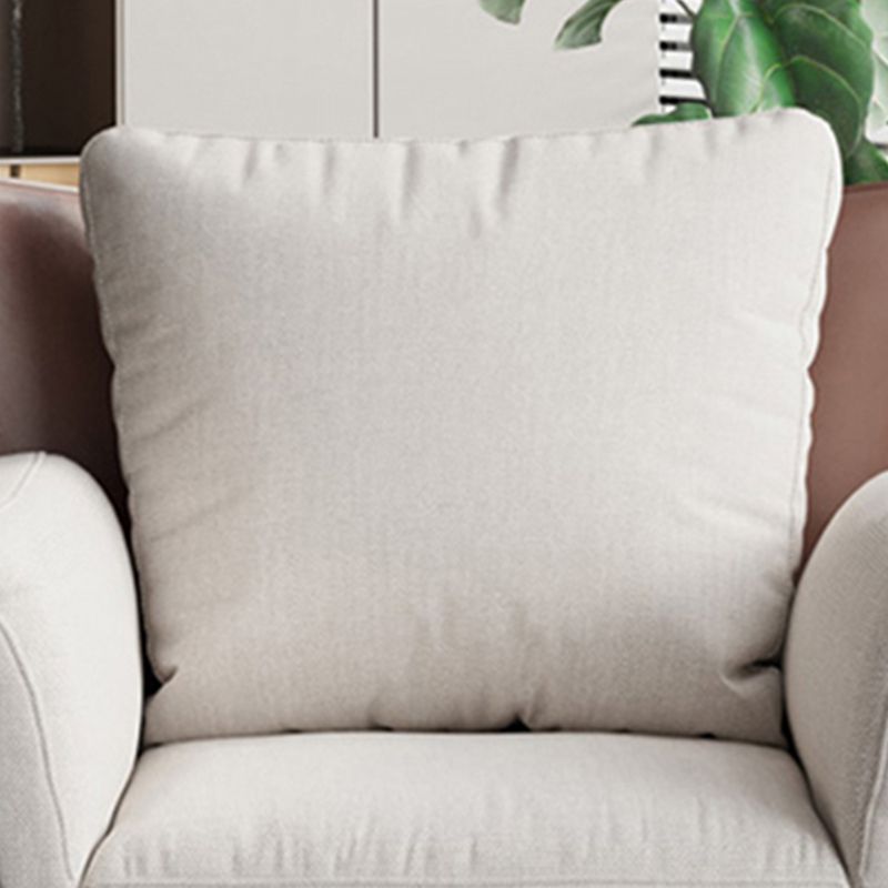 Contemporary 4 Legs Chair Flared Arms Chair with Removable Cushions