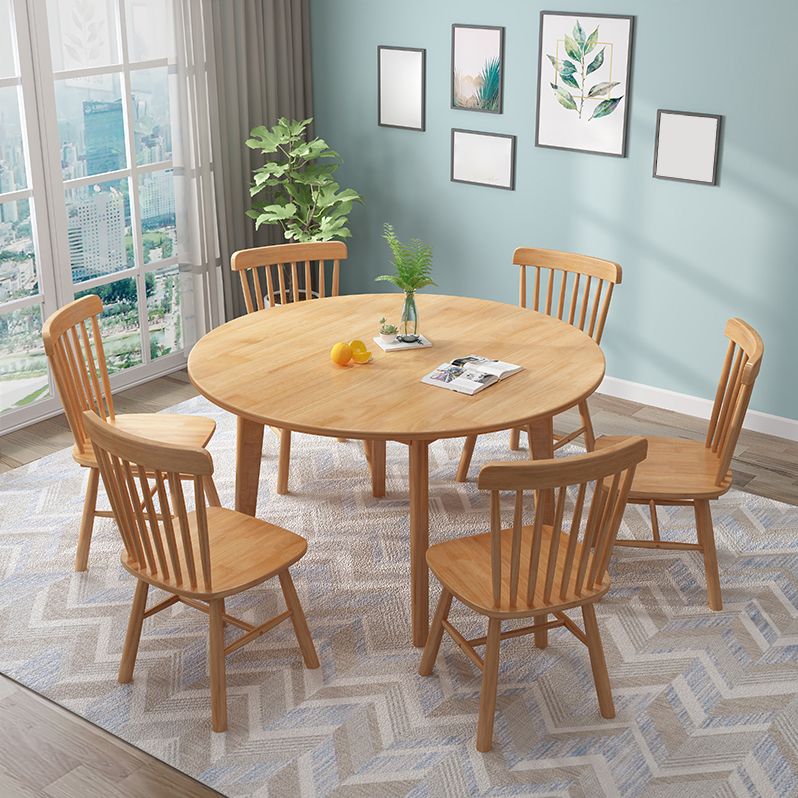 Dining Room Modern Dinner Table Round Solid Wood Dining Table