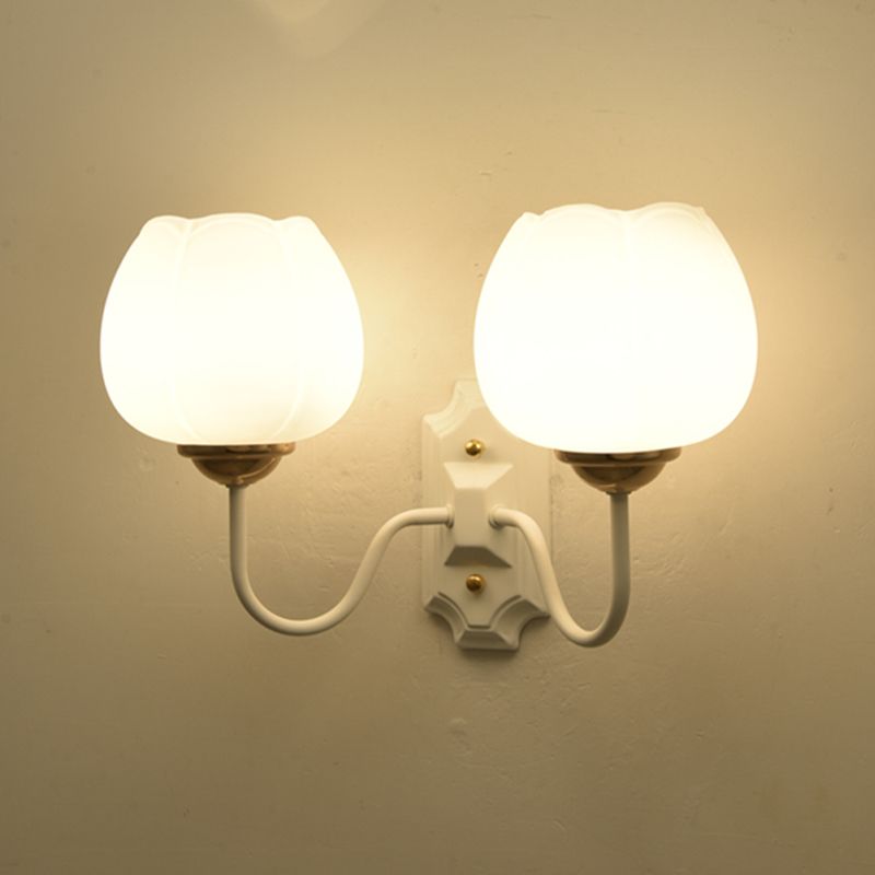 Modern Simple Vanity Light Ball Shape Vanity Lamp with Glass Shade for Shower Room