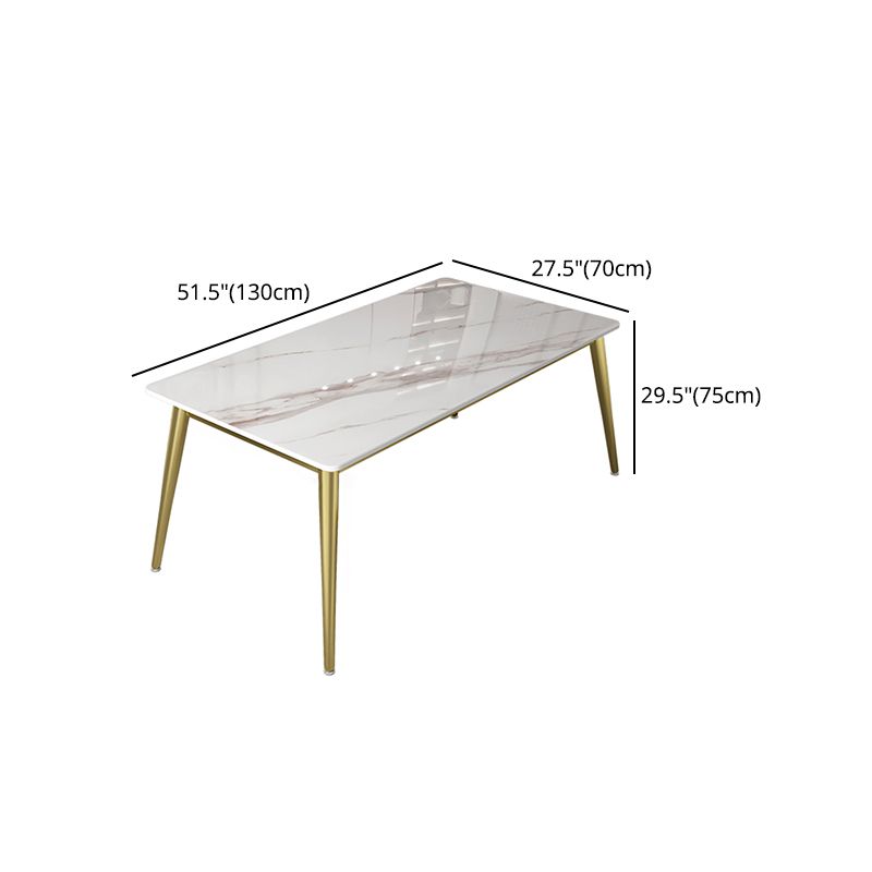 Glam White Sintered Stone Dining Table Set 1/4/5/7 Pieces Dining Set