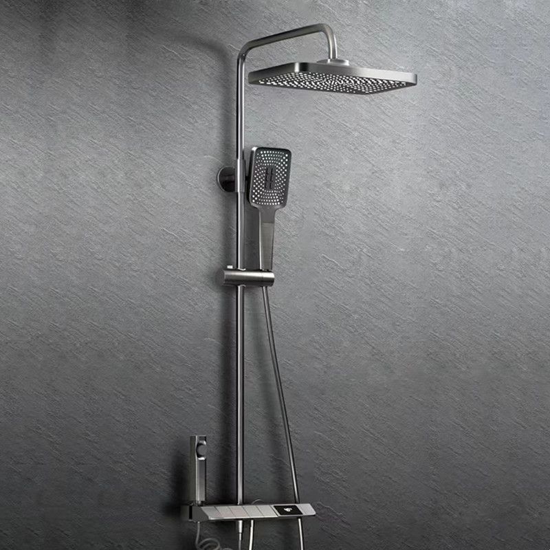 Bathroom Shower System Square Handheld Shower Head Wall Mounted Shower Trim