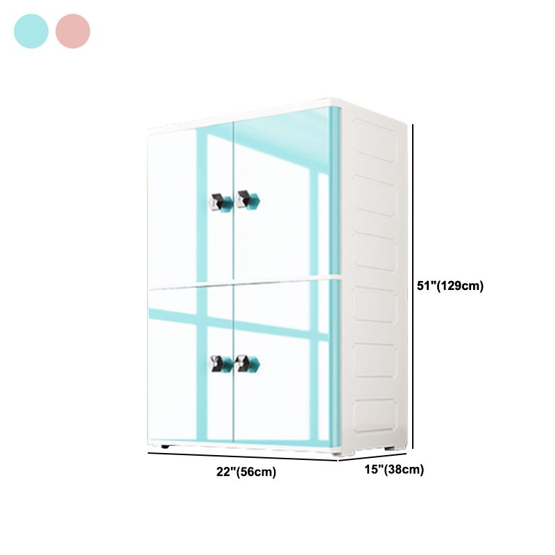 Modern Style Wardrobe Plastic Bedroom Wardrobe Closet with Legs