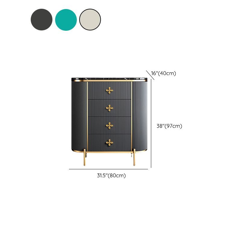 Wooden Dresser Glam Horizontal Storage Chest with Metal Legs