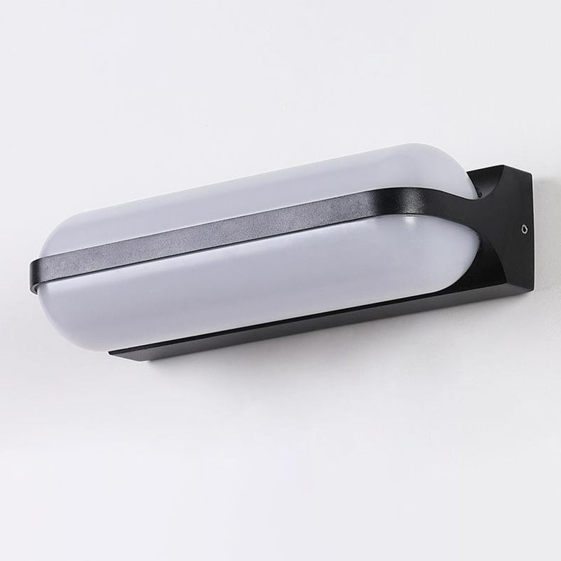 Simple Wall Sconce Waterproof Outdoor Sconce Light Fixture in Black
