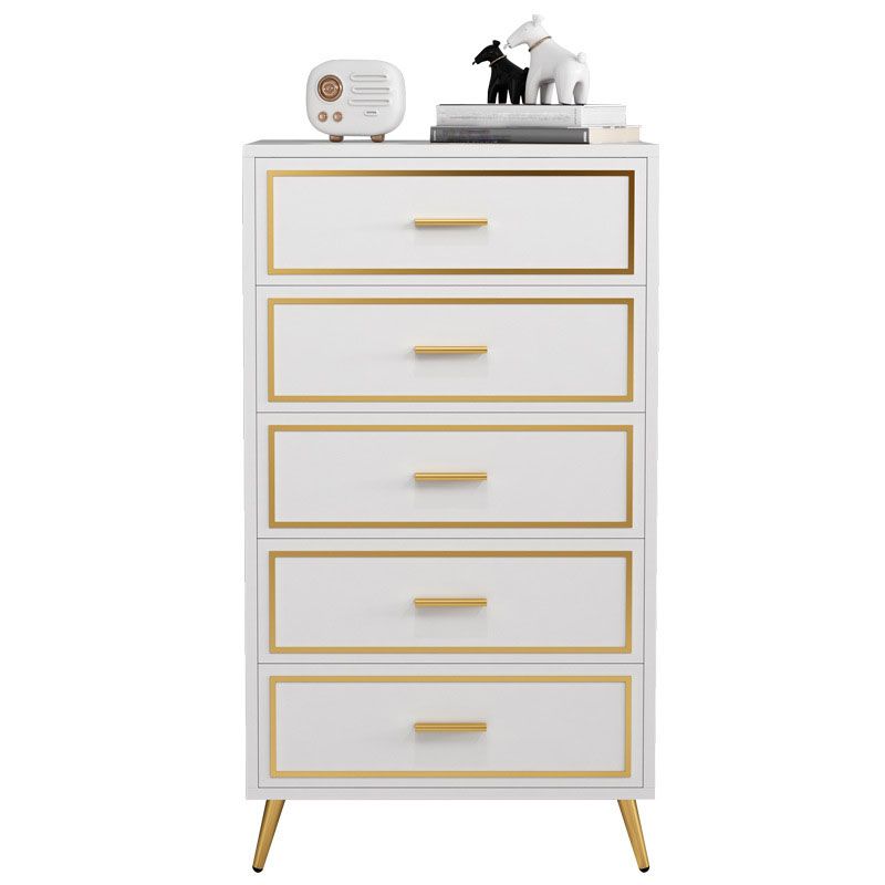 Glam Lingerie Chest Wood Vertical Storage Chest with Drawers for Bedroom