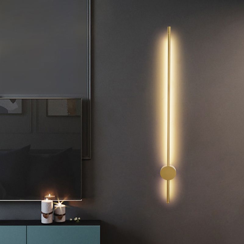 Forma de forma lineal Luz de pared de metal Modern Simple Style 2 luces de montaje de pared Luz de luz de luz