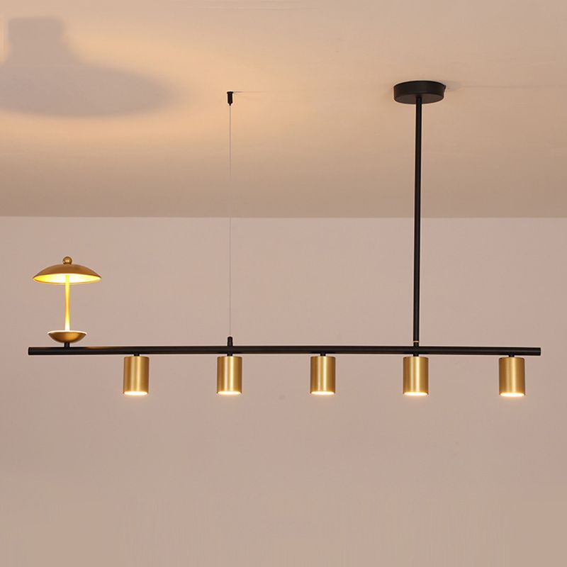 Lámpara de lámpara lineal moderna lámpara de lámpara múltiple iluminación de sala de vestíbulo