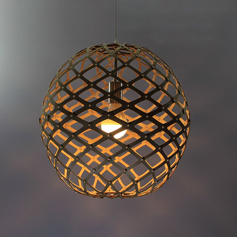 Colgante de suspensión de la jaula Mada contemporánea 1 bulbo kit de luz colgante amarillo para sala de estar
