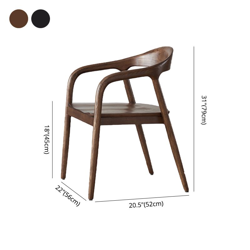 Traditional Style Dining Chairs Kitchen Arm Dining Chairs with Wooden Legs